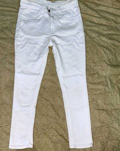 Classic White Straight Leg Jeans