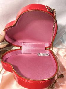 Charlotte tilbury Red Heart Shaped Crossbody Bag