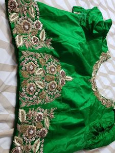 Emerald Green zardosi Embroidered blouse