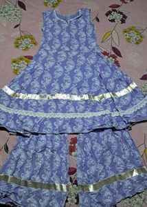 Beautiful Lilac Print Kurta Set