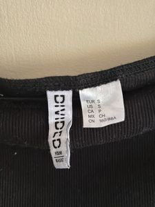 Black Boatneck Crop Top