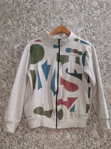 Abstract Patterned Zip-Up Jacket