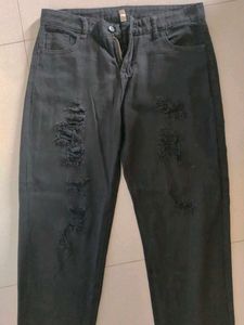 Stylish Ripped Black Jeans