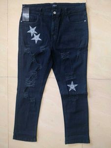 Shein Slim Fit Full Length Stars Placement Print D