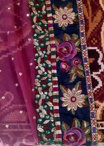 Beautiful Wine Sequence Saree