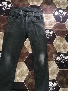 Men's Black Washed Jeans