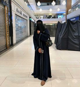 Neavy Blue Abaya/Burkha with White Trim