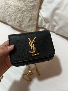 YSL Black Leather Chain Bag