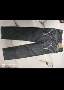 Mens Blue Jeans Brown Belt Combo