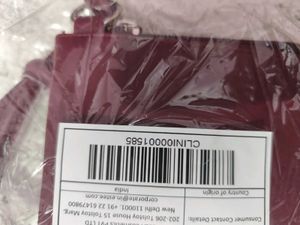 Clinique Burgundy Shoulder Bag