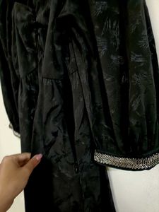 Chic Black Puff Sleeve Mini Dress(FIXED PRICE)