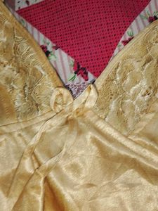 Satin Nightie with Lace Detail