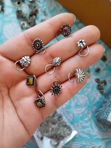 Nose Pins - combo of 9 pcs