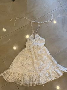Broderie Beach Mini Dress