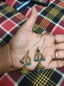 Blue Jhumka Earrings