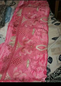Pink Embroidered Saree