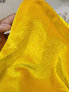 Yellow Velvet Cami Crop Top