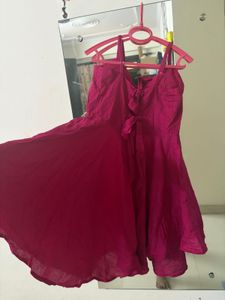 Vibrant Pink Sleeveless Dress