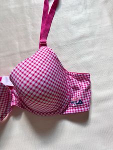 Fila Pink Gingham Bra