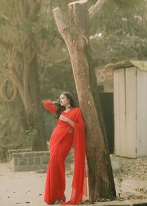 Elegant Red Saree