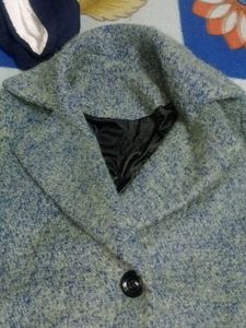 Stylish Gray Wool Blend Coat