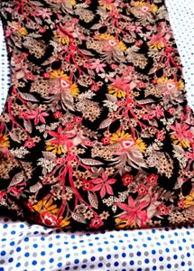 Black Floral Prinrt kurti set