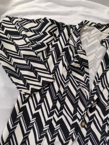 Chic Geometric Print Blazer