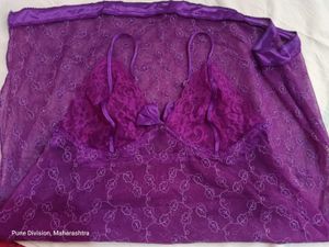 Sheer Purple Lace Nightgown