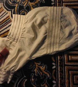 Elegant White Lace Trim Top