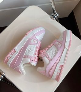 Pink &amp; White Louis Vuitton Sneakers