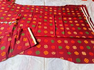 Maroon Polka Dot Kurta