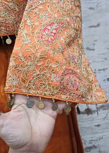 Vibrant Orange Ethnic Kurta Set