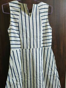 Striped Sleeveless Fit &amp; Flare Dress