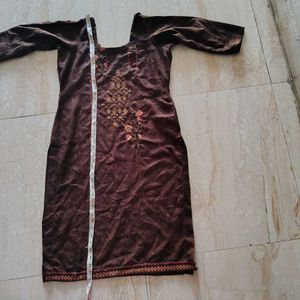 Elegant Brown Kurta with Patiala Pants