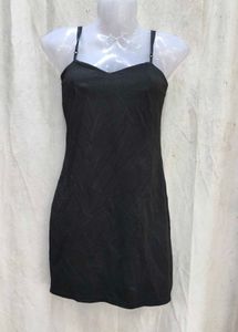 1468. Classic Black Slip Dress