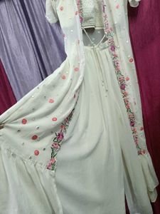 Elegant White Embroidered Outfit