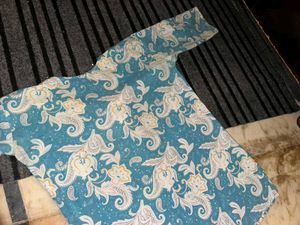 Blue Short Kurti for College Wear