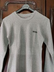 Plain Grey Full Sleeve Tshirt ,Size- S