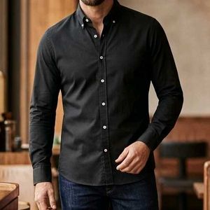 Classic Black Button-Down Shirt