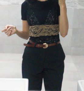 Custom Tailored Elegant Straight Black T