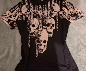 y2k grunge rhinestone shirt
