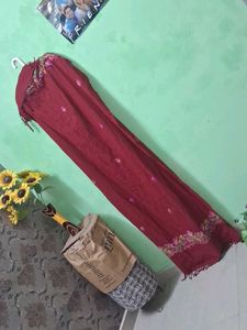 Maroon Embroidered Shawl ♥️