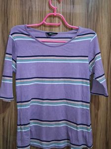 Striped Lavender Top