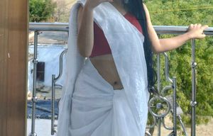 Elegant White Saree