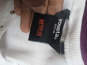 Yousta x Netflix One Piece White Ribbed Tank Top |