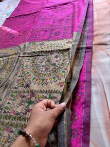 Beautiful Magenta Printed Saree