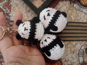 3 panda keychain for only 159rs