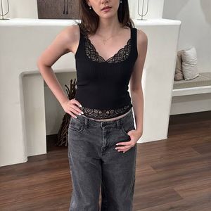 Black Lace Camisole Top