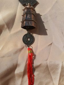 FENG SHUI TIBETAN BELL MONEY HANGING HAMSA HAND