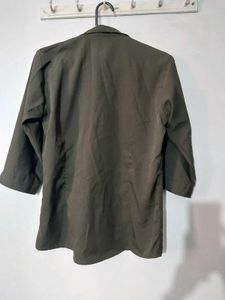 Olive Green Button-Up Shirt